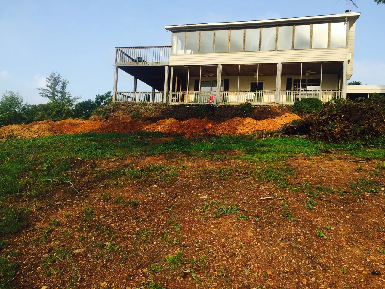 Before: Retaining Wall Built As Support For Foundation